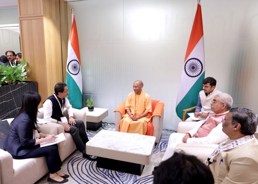 PM Modi inaugurated the UP International Trade Fair, and along with CM Yogi, visited the YEIDA Pavilion IMAGE CREDIT TO INFORMATION DEPARTMENT