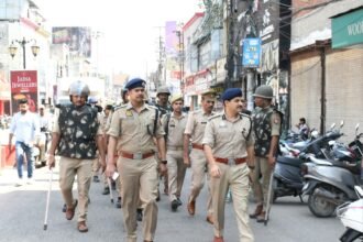 DIG Kalanidhi Nathani conducted a thorough inspection of the security arrangements in Meerut. Under Mission Shakti IMAGE CREDIT POLICE