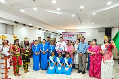 Mission Shakti-5: Embodying the power of strength, female students took out an awareness rally, organized by the Municipal Corporation IMAGE CREDIT TO NAGAR NIGAM
