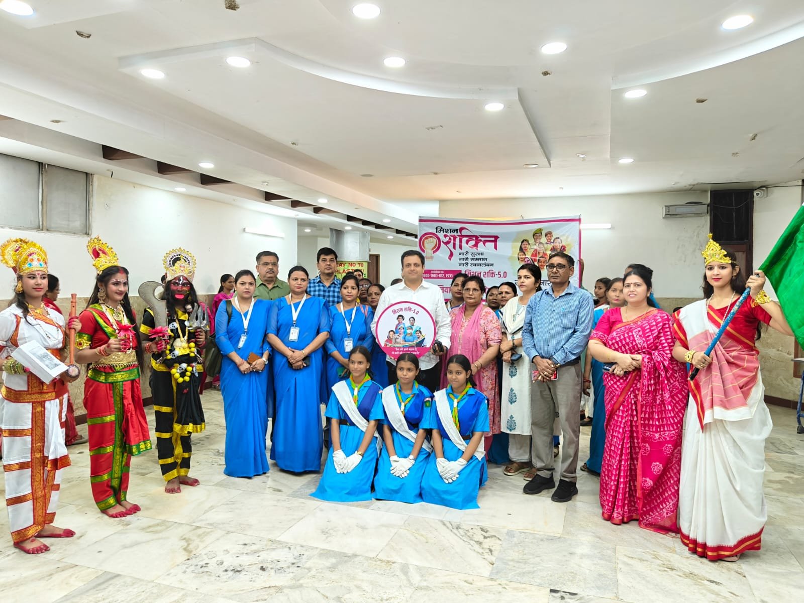 Mission Shakti-5: Embodying the power of strength, female students took out an awareness rally, organized by the Municipal Corporation IMAGE CREDIT TO NAGAR NIGAM