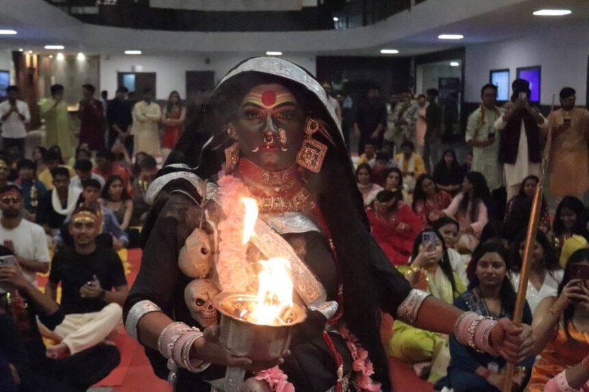 On the auspicious occasion of Navratri, a devotional and colorful Mata Ki Chowki was organized at IMS Ghaziabad IMAGE CREDIT TO IMS