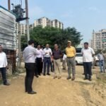 To accelerate construction work in Rajnagar Extension, Vice Chairman Atul Vats conducted a surprise inspection IMAGE CREDIT TO AUTHORITY