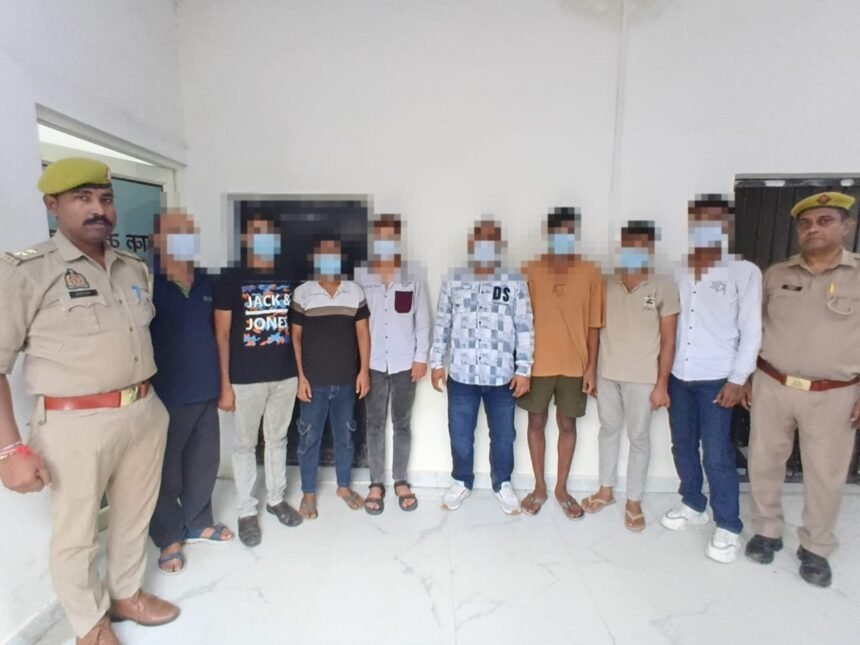 Shalimar Garden Police Bust Prostitution Racket, Arrest 8 Accused, Rescue 7 Women IMAGE CREDIT TO POLICE