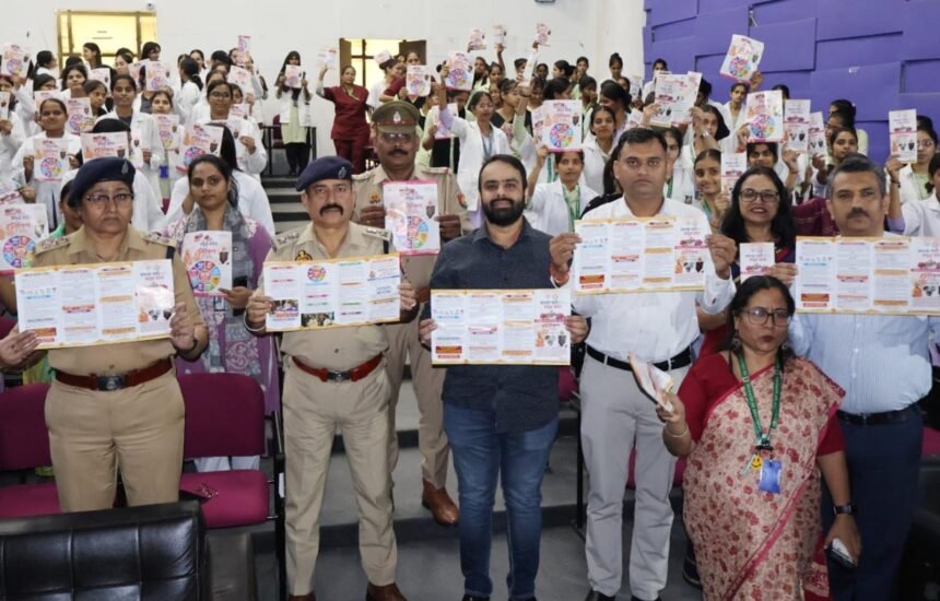 Under Mission Shakti Phase 5, an event was organized to spread awareness among female students and women, empowering them with knowledge and resources IMAGE CREDIT TO POLICE