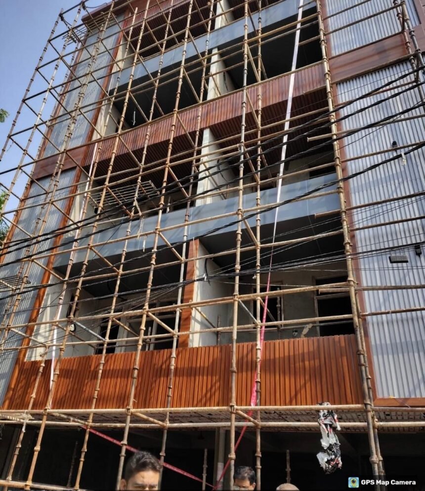 In Pratap Vihar, the GDA took strict action, sealing several illegal constructions and demolishing a part of one building IMAGE CREDIT TO AUTHORITY