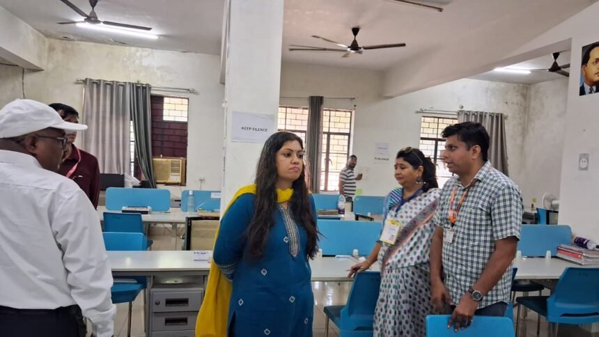 District Magistrate Medha Roopam conducted a ground inspection of the preparations for the UPPSC Preliminary Exam 2025 and emphasized that cleanliness and transparency are the top priorities IMAGE CREDIT TO INFORMATION DEPARTMENT