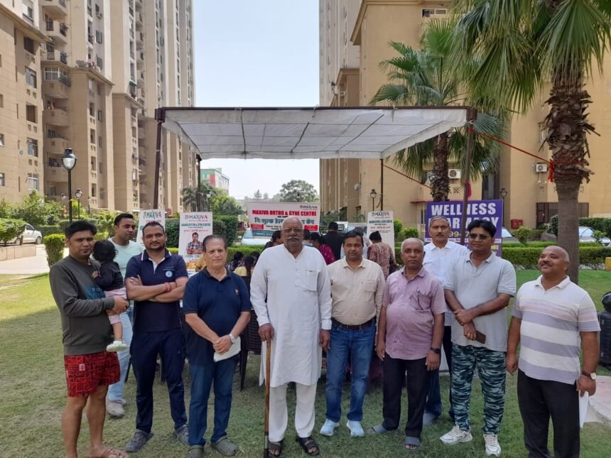 The IROZ Sampranam Society in Grno West echoed with the Health Check-up Camp on Sunday, where Wellness Pharmacy boosted the morale of the residents IMAGE CREDIT TO Committee
