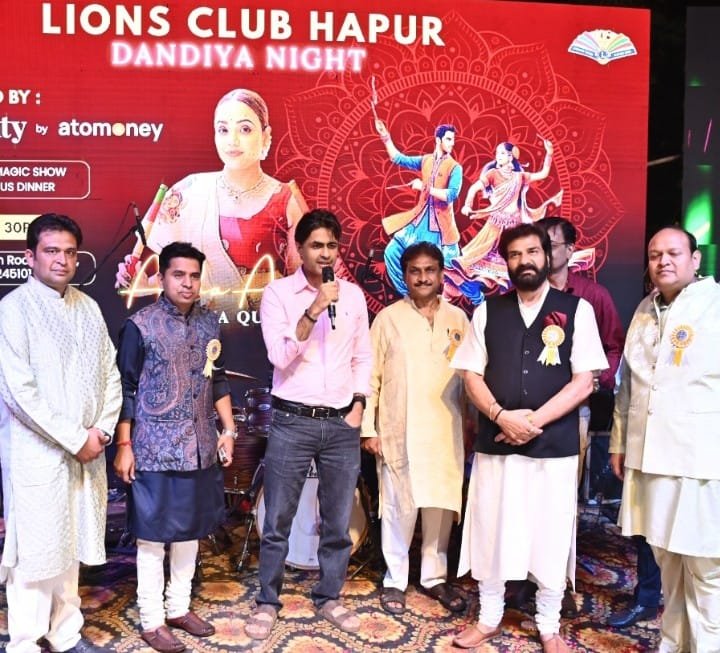Hapur Shakes to the Beats at Lions Club Dandiya Night, DM Abhishek Pandey and VC Nitin Gaud Inaugurate the Event IMAGE CREDIT TO LIONS CLUB