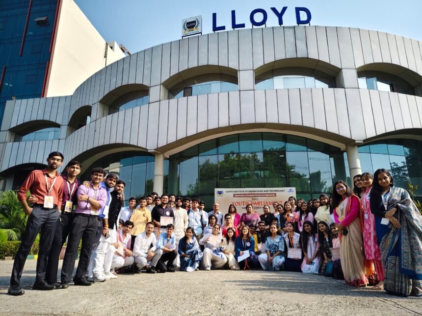 The voice of democracy echoed at Lloyd Institute; students presented sharp and meaningful views in the Youth Parliament IMAGE CREDIT TO INSTITUTE