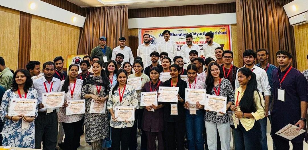 ABVP Greater Noida raised the voice of the youth with the grand event of the Prof. Yashwant Rao Kelkar Indian Youth Parliament IMAGE CREDIT TO REPORTER