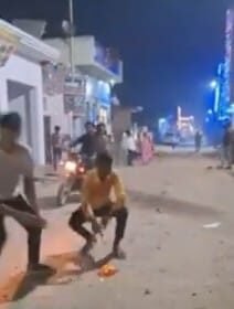 Playing with fireworks turned into a dangerous accident; a young man got burned and has been admitted to the hospital IMAGE CREDIT TO REPORTER