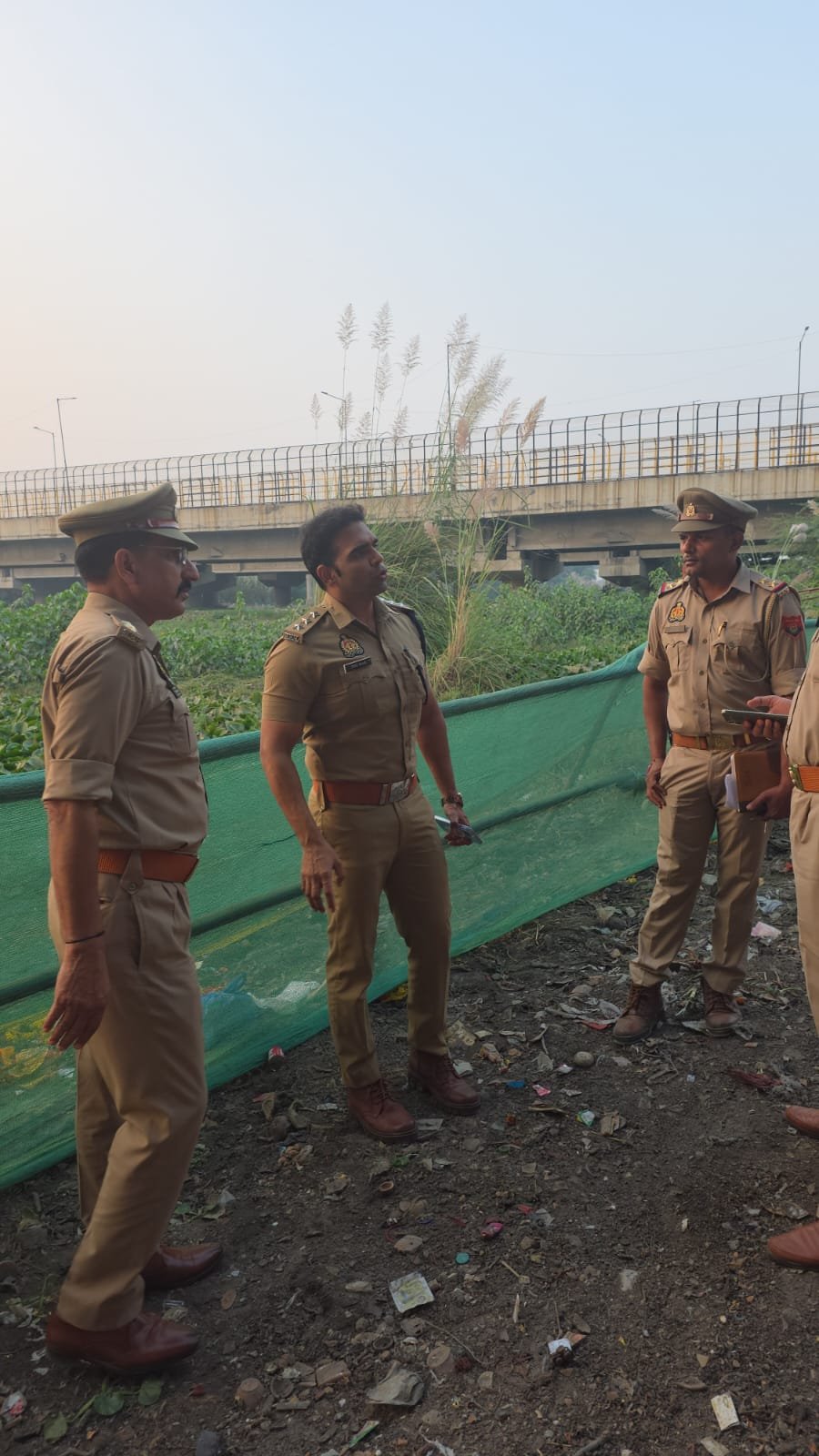 Hindon Chhath Ghat: Police officials inspected the preparations IMAGE CREDIT TO POLICE