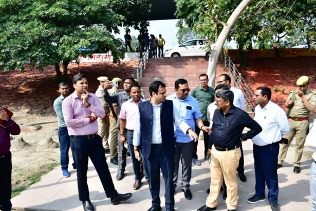 Hidden Chhath Ghat: DM inspected the preparations along with the Municipal Commissioner; a laser show will also be organized IMAGE CREDIT TO NAGAR NIGAM