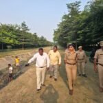 ACP Priyashree Pal inspected the Chhath Ghats in the Wave City police jurisdiction IMAGE CREDIT TO POLICE