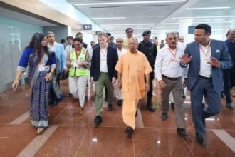 Noida International Airport will become a symbol of the state’s progress and development, says Chief Minister Yogi Adityanath IMAGE CREDIT TO INFORMATION DEPARTMENT