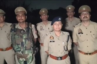 Muradnagar police arrested three cow smugglers in an encounter, one sustained a gunshot wound in the leg IMAGE CREDIT TO POLICE