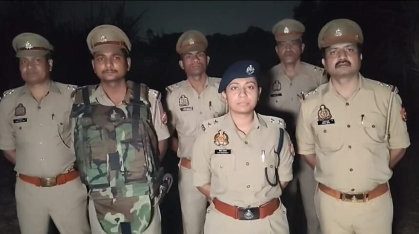 Muradnagar police arrested three cow smugglers in an encounter, one sustained a gunshot wound in the leg IMAGE CREDIT TO POLICE