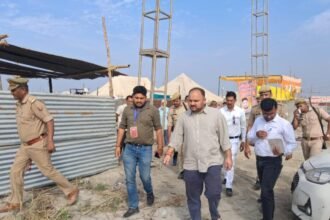 The District Magistrate conducted an on-site inspection of the preparations for the Garh Ganga Fair, placing special emphasis on security and smooth traffic management IMAGE CREDIT TO INFORMATION DEPARTMENT