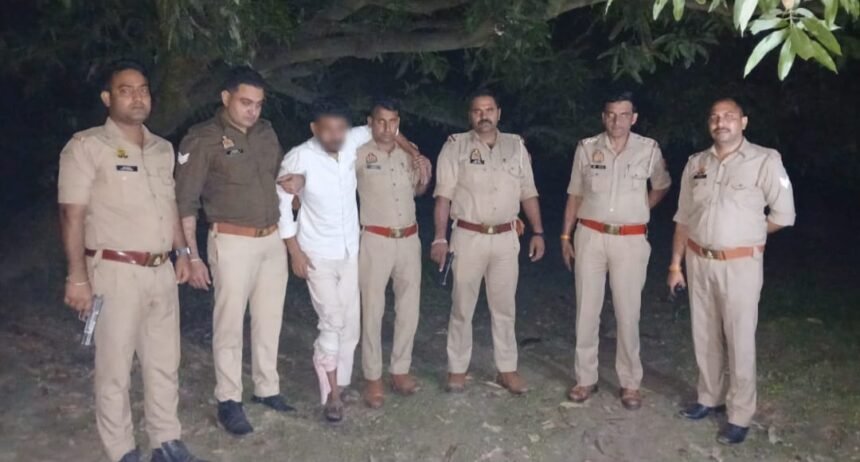 Fugitive history-sheeter Abuzar was caught in an encounter and sustained injuries from a gunshot IMAGE CREDIT TO POLICE