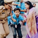 The women’s police station in-charge set an example of humanity during the Run for Unity event — she helped a falling child get up and ran alongside him IMAGE CREDIT TO REPORTER