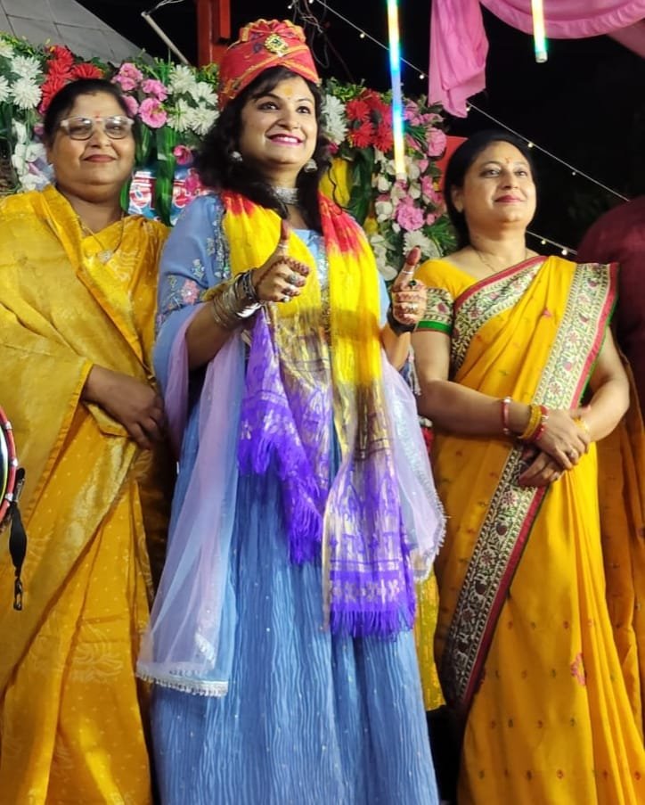 Devotees immersed in the ocean of devotion to Shyam — a grand Kirtan Mahotsav was held on the occasion of Khatu Shyam’s birth anniversary IMAGE CREDIT TO REPORTER