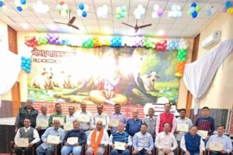 The new executive committee of Shri Sanatan Dharma Sabha took the oath of office; Rohit Garg became the president, and Ashok Chharia was elected unopposed as the secretary IMAGE CREDIT TO Sanatan Dharma Sabha
