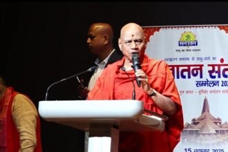 Sanatan Mahasammelan at Bharat Mandapam: The roar of cultural renaissance echoed in the presence of over 300 saints IMAGE CREDIT TO sanatan nyas