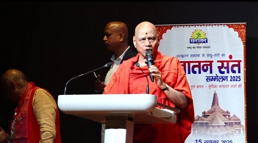 Sanatan Mahasammelan at Bharat Mandapam: The roar of cultural renaissance echoed in the presence of over 300 saints IMAGE CREDIT TO sanatan nyas