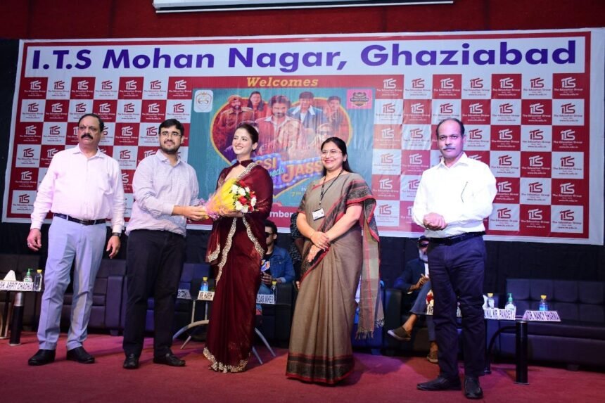 The promotion of the film Jassi Weds Jassi at ITS Ghaziabad generated great excitement and made the day sparkle with the glamour of stars IMAGE CREDIT TO ITS