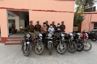 Interstate Vehicle Theft Gang Exposed: Three Notorious Criminals Caught, Seven Bikes, Fake Number Plates, and Illegal Firearms Seized IMAGE CREDIT TO POLICE