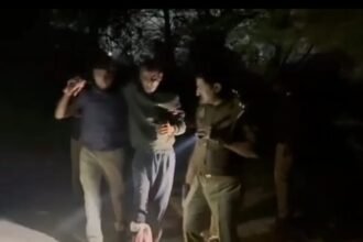 Police solved two sensational murders in Muradnagar, arresting two suspects in an encounter; one of them was shot in the leg IMAGE CREDIT TO POLICE