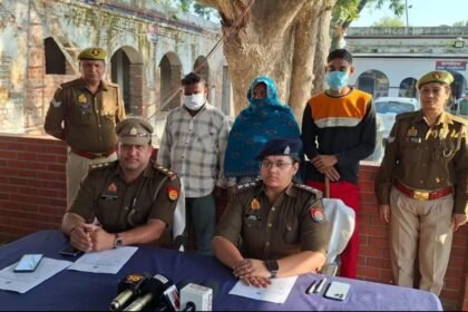 Two Abducted Children Rescued Safely from Brajghat; Three Accused, Including a Woman, Arrested IMAGE CREDIT TO POLICE