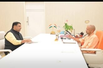 Ghaziabad city MLA Sanjeev Sharma met Chief Minister Yogi Adityanath regarding the house tax increase IMAGE CREDIT TO Sanjeev Sharma
