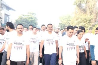 Traffic Awareness Month Campaign-2025: Police organized a walkathon IMAGE CREDIT TO POLICE