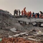 Lintel of a three-storey under-construction building collapsed; 1 laborer dead, 10 injured IMAGE CREDIT TO REPORTER