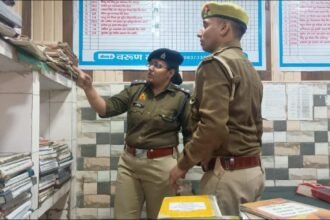 CO Stuti Singh conducted a quarterly inspection of Bahadurgarh Police Station IMAGE CREDIT TO POLICE