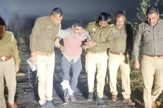 Encounter in Kiratpur at dawn; wanted criminal Yusuf Doodhiya arrested, constable Parmendra injured IMAGE CREDIT TO POLICE