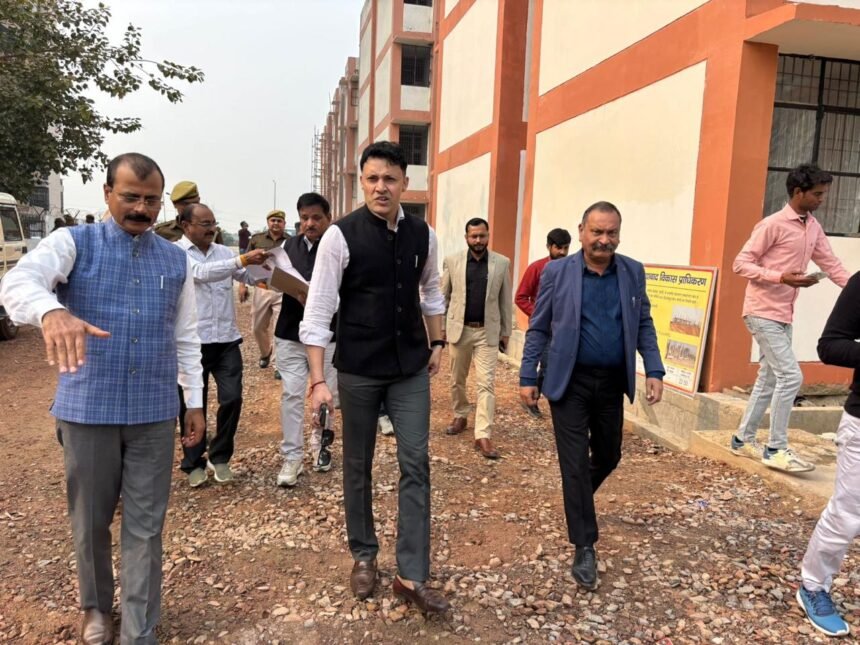 GDA Vice-Chairperson closely monitors the pace of the housing project in Noornagar, issues strict instructions on construction quality and timely completion IMAGE CREDIT TO AUTHORITY