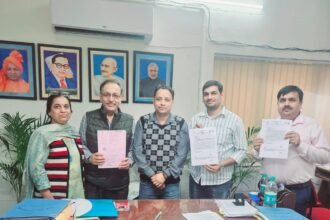 Record crowd of allottees at the Ghaziabad Property Fair IMAGE CREDIT TO PM Awas Yojana