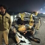 Severe accident on Pilkhuwa flyover IMAGE CREDIT TO POLICE