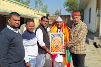 As soon as Harveer Pal became the new BJP district president of Meerut IMAGE CREDIT TO भारतीय मतदाता संघ