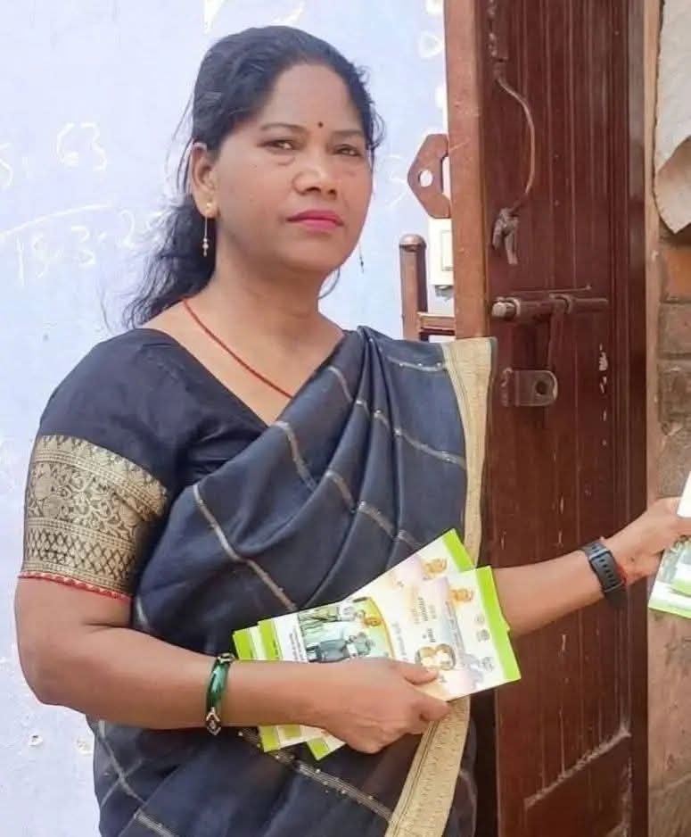 BJP has entrusted Shakuntala Nishad with the leadership of Hamirpur district IMAGE CREDIT TO REPORTER