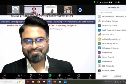 A six-day online Faculty Development Program sponsored by the All India Council for Technical Education (AICTE) and ATAL Academy concluded at IMS Ghaziabad, with more than 125 participants enhancing their technical knowledge IMAGE CREDIT TO IMS