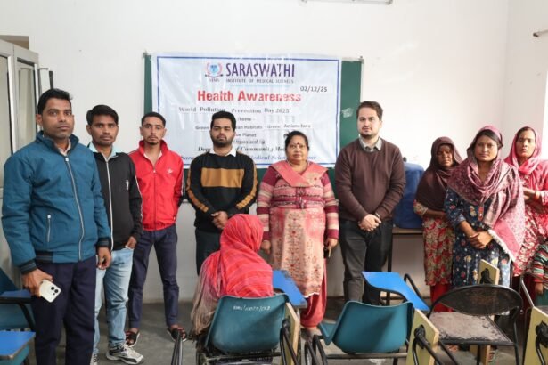 On World Pollution Prevention Day, Saraswati Institute of Medical Sciences organized an awareness programme IMAGE CREDIT TO इंस्टिट्यूट