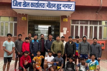 Junior Boys Kabaddi Trial: 14 players from Gautam Buddh Nagar displayed their skills at the district level IMAGE CREDIT TO सूचना विभाग
