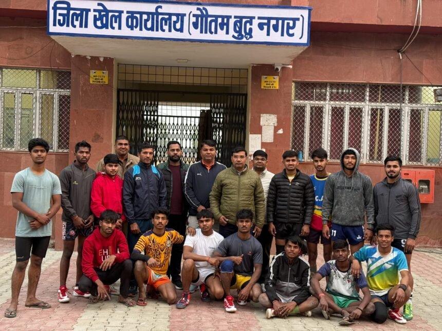 Junior Boys Kabaddi Trial: 14 players from Gautam Buddh Nagar displayed their skills at the district level IMAGE CREDIT TO सूचना विभाग