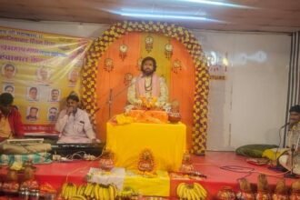 The grand Kalash Yatra marked the beginning of the Shiv Mahapuran Katha Festival, drawing a massive wave of devotion IMAGE CREDIT TO लायंस क्लब हिंडन रिवर