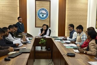 Municipal Commissioner held a review meeting regarding the works of the Waterworks Department. IMAGE CREDIT TO NAGAR NIGAM