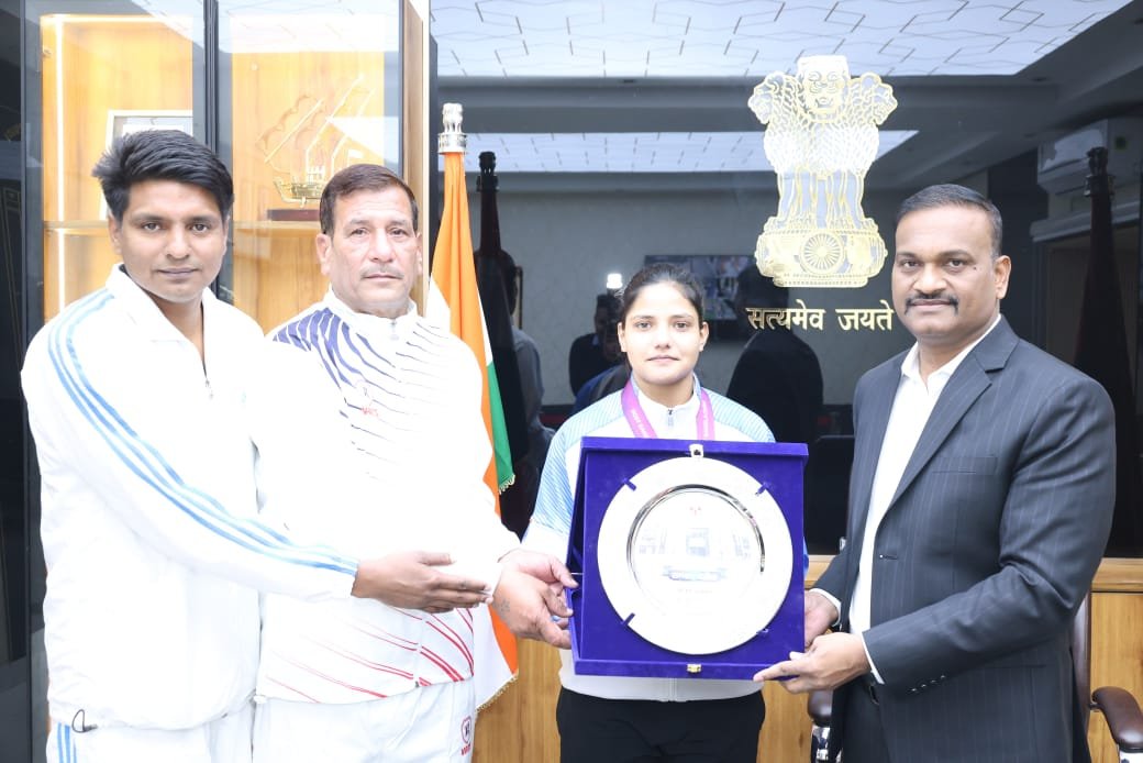 Women’s Kabaddi World Cup 2025: Female constable Anu Kumari was honored by the Police Commissioner IMAGE CREDIT TO POLICE