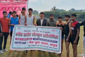 The enthusiasm of youth was unleashed on the field through ‘Mera Yuva Bharat’ sports initiative in Hapur IMAGE CREDIT TO मेरा युवा भारत